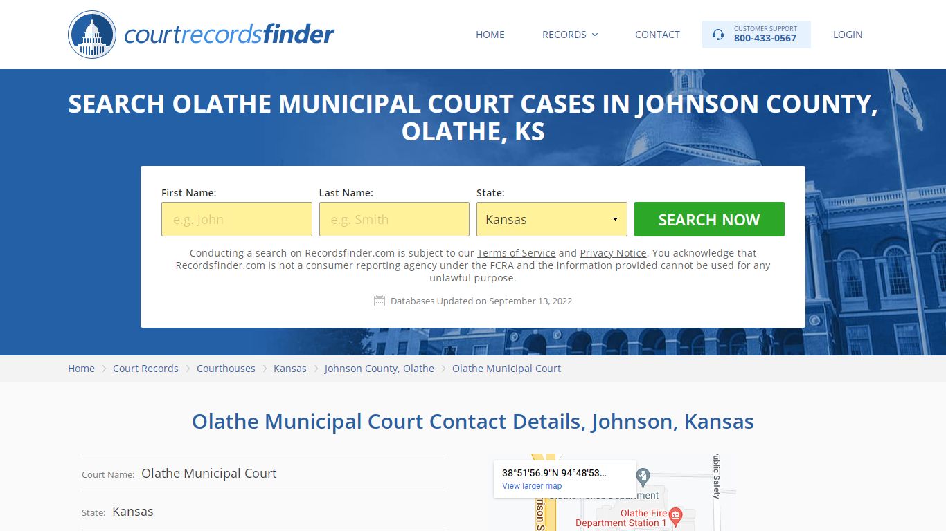 Olathe Municipal Court Case Search - RecordsFinder